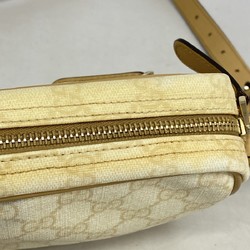 Gucci Shoulder Bag GG Supreme 201447 Ivory Beige Champagne Women's