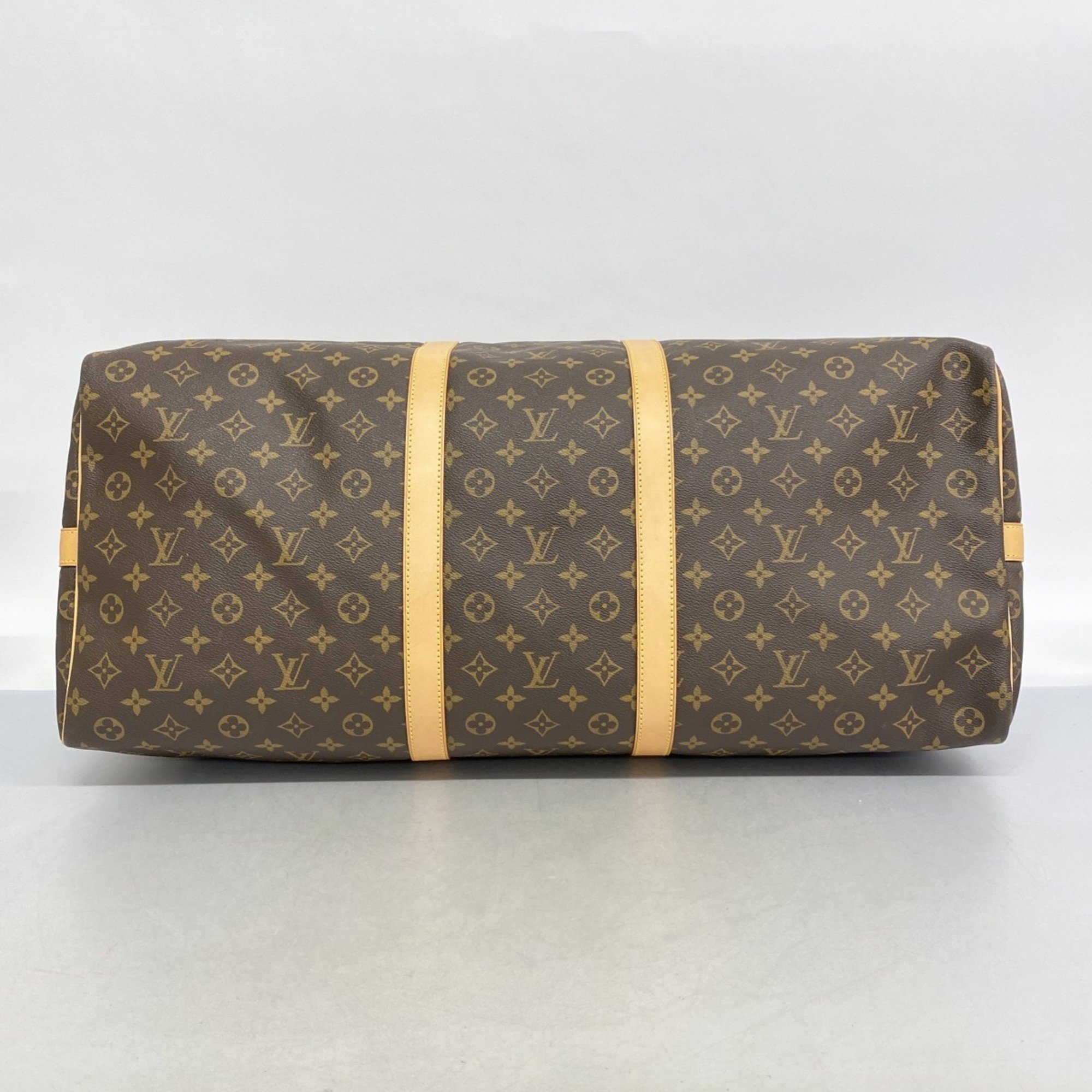 Louis Vuitton Boston Bag Monogram Keepall Bandouliere 60 M41412 Brown Men's Women's