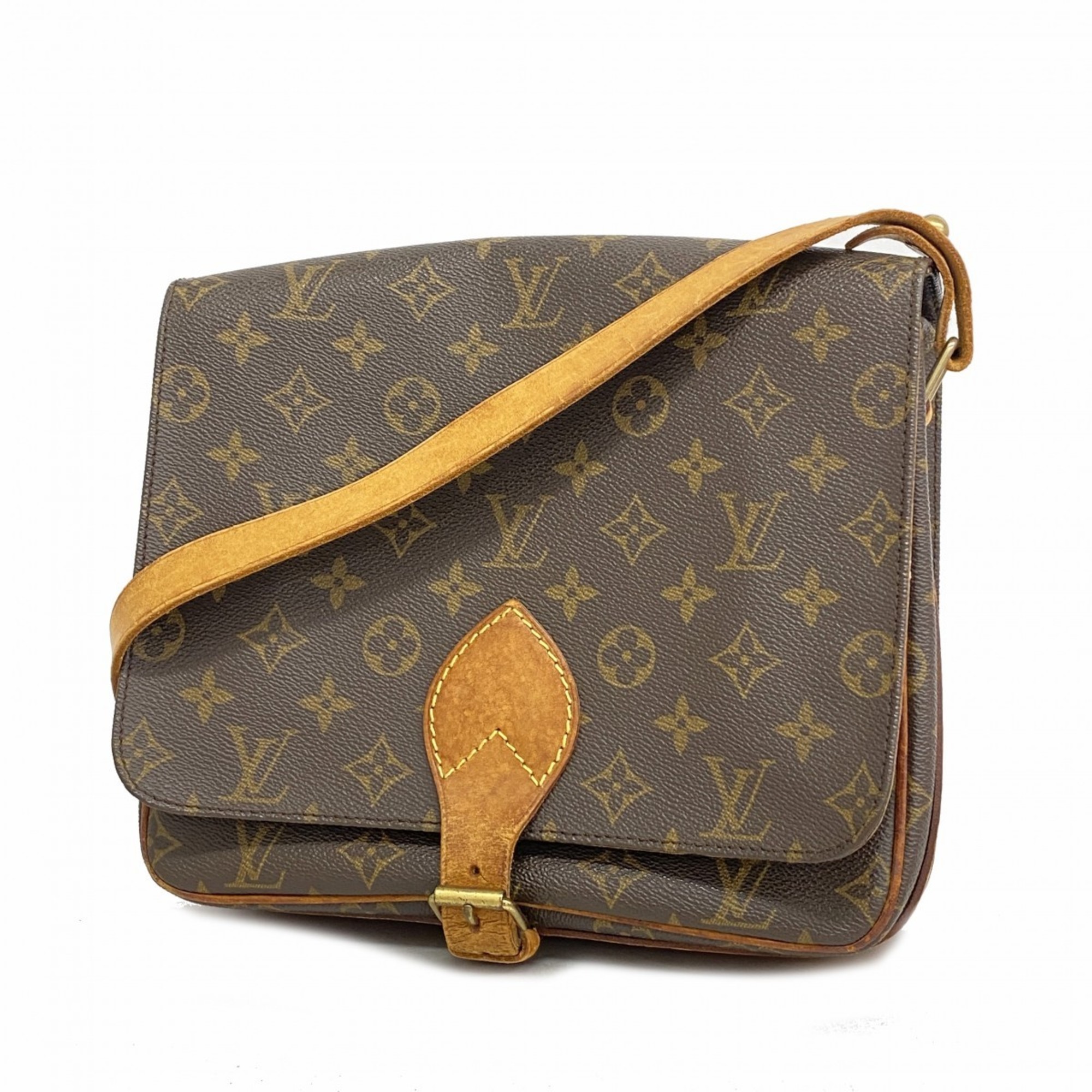 Louis Vuitton Shoulder Bag Monogram Cartesier GM M51252 Brown Ladies