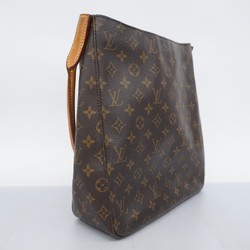 Louis Vuitton Shoulder Bag Monogram Looping GM M51145 Brown Ladies