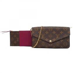 Louis Vuitton Shoulder Wallet Monogram Pochette Felicie M61276 Fuchsia Ladies