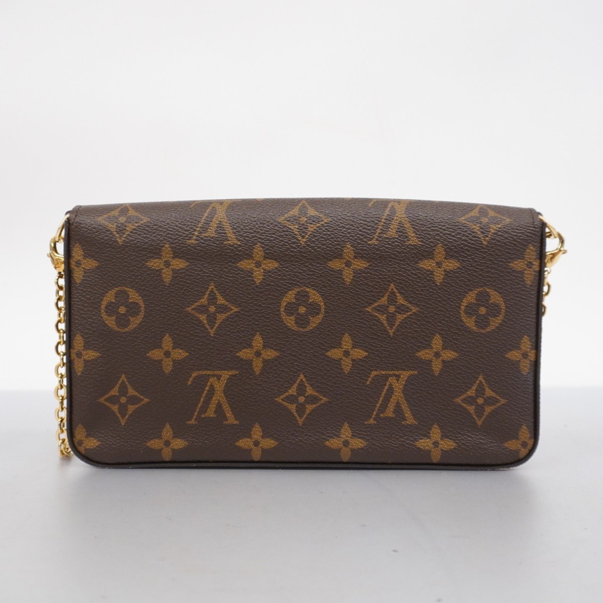 Louis Vuitton Shoulder Wallet Monogram Pochette Felicie M61276 Fuchsia Ladies