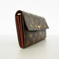 Louis Vuitton Long Wallet Monogram Porto Monnaie Credit M61726 Brown Ladies