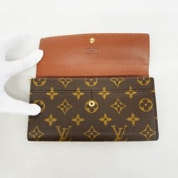 Louis Vuitton Long Wallet Monogram Porto Monnaie Credit M61726 Brown Ladies