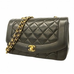 Chanel Shoulder Bag Diana Lambskin Black Women's