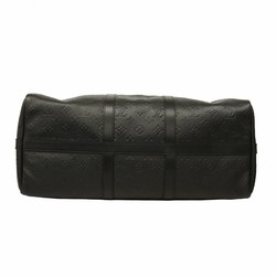 Louis Vuitton Boston Bag Monogram Shadow Keepall Bandouliere 50 M44810 Noir Men's Women's