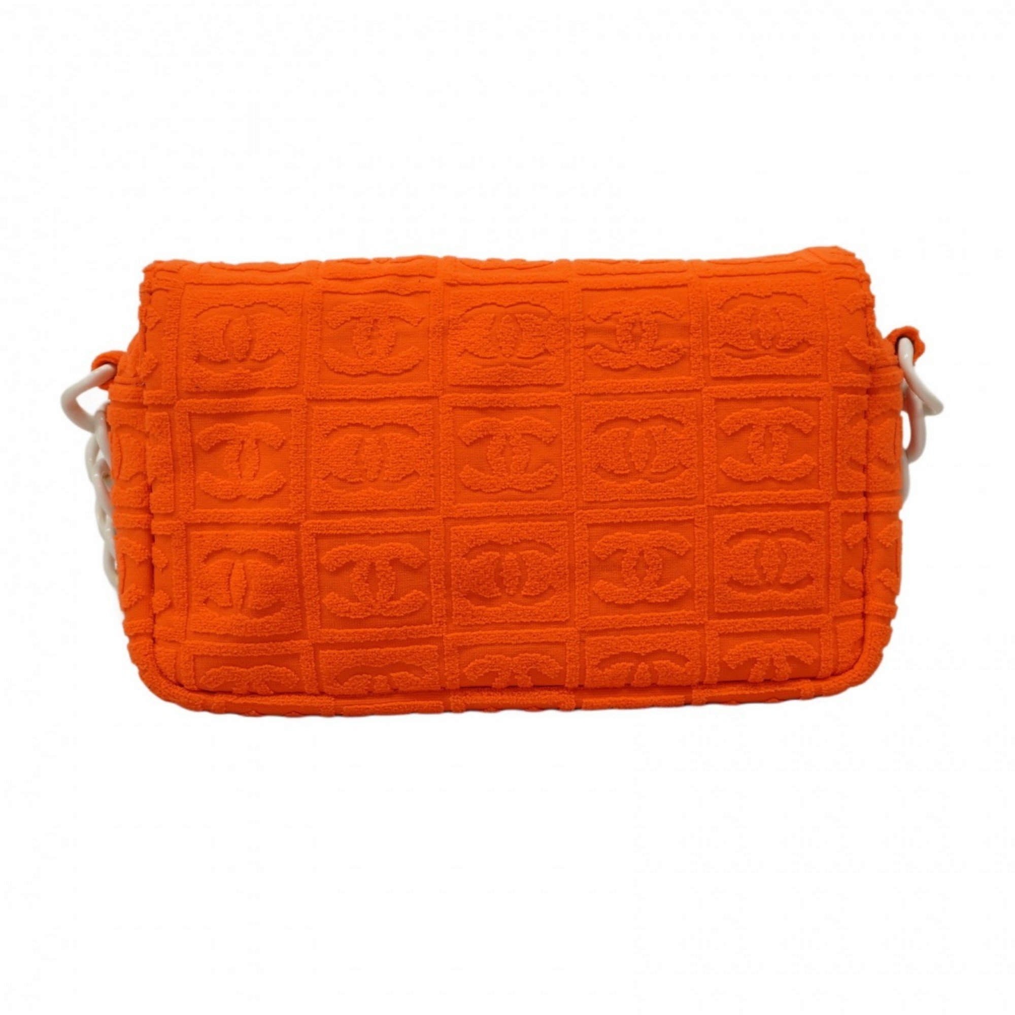 Chanel Shoulder Bag Pile Orange Ladies