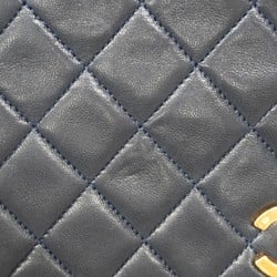 Chanel Shoulder Bag Matelasse Lambskin Navy Women's