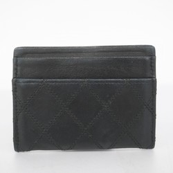 Chanel Business Card Holder/Card Case Bicolor Lambskin Black Women's