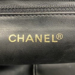 Chanel Shoulder Bag Matelasse Caviar Skin Black Women's