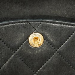 Chanel Shoulder Bag Matelasse Lambskin Black Women's