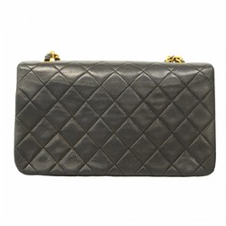 Chanel Shoulder Bag Matelasse Lambskin Black Women's