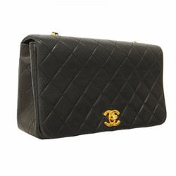 Chanel Shoulder Bag Matelasse Lambskin Black Women's