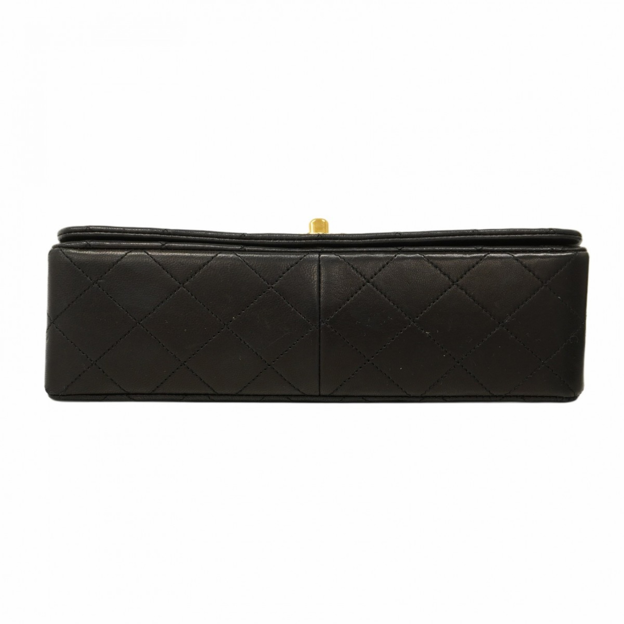 Chanel Shoulder Bag Matelasse Lambskin Black Women's