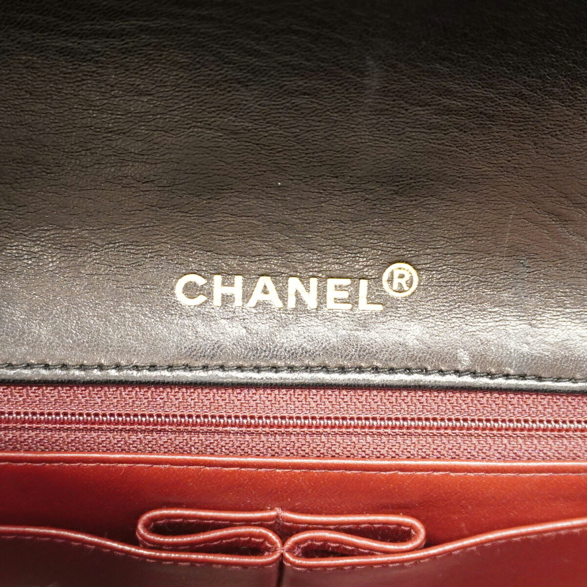 Chanel Shoulder Bag Matelasse Lambskin Black Women's