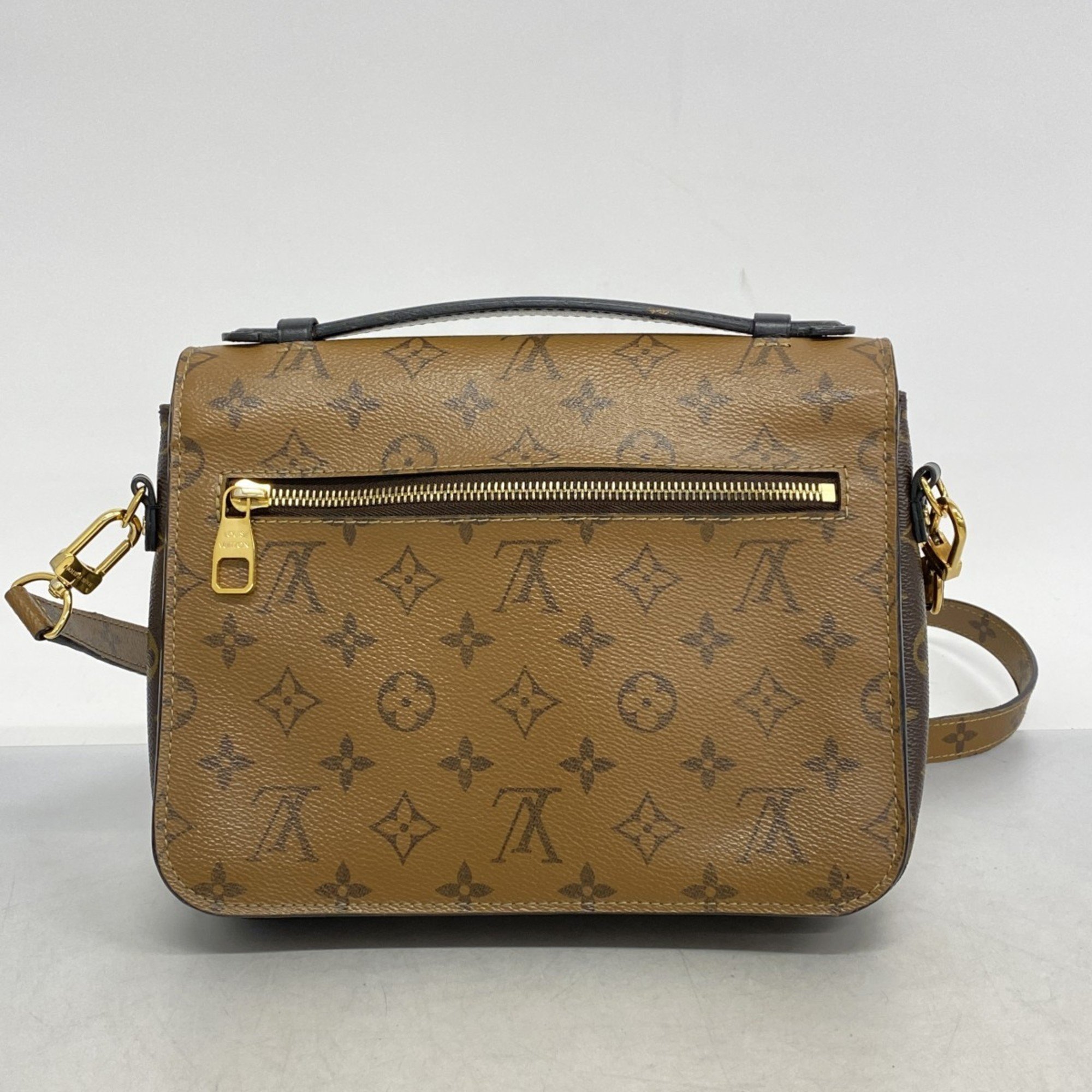 Louis Vuitton Shoulder Bag Monogram Reverse Pochette Metis MM M44876 Brown Women's