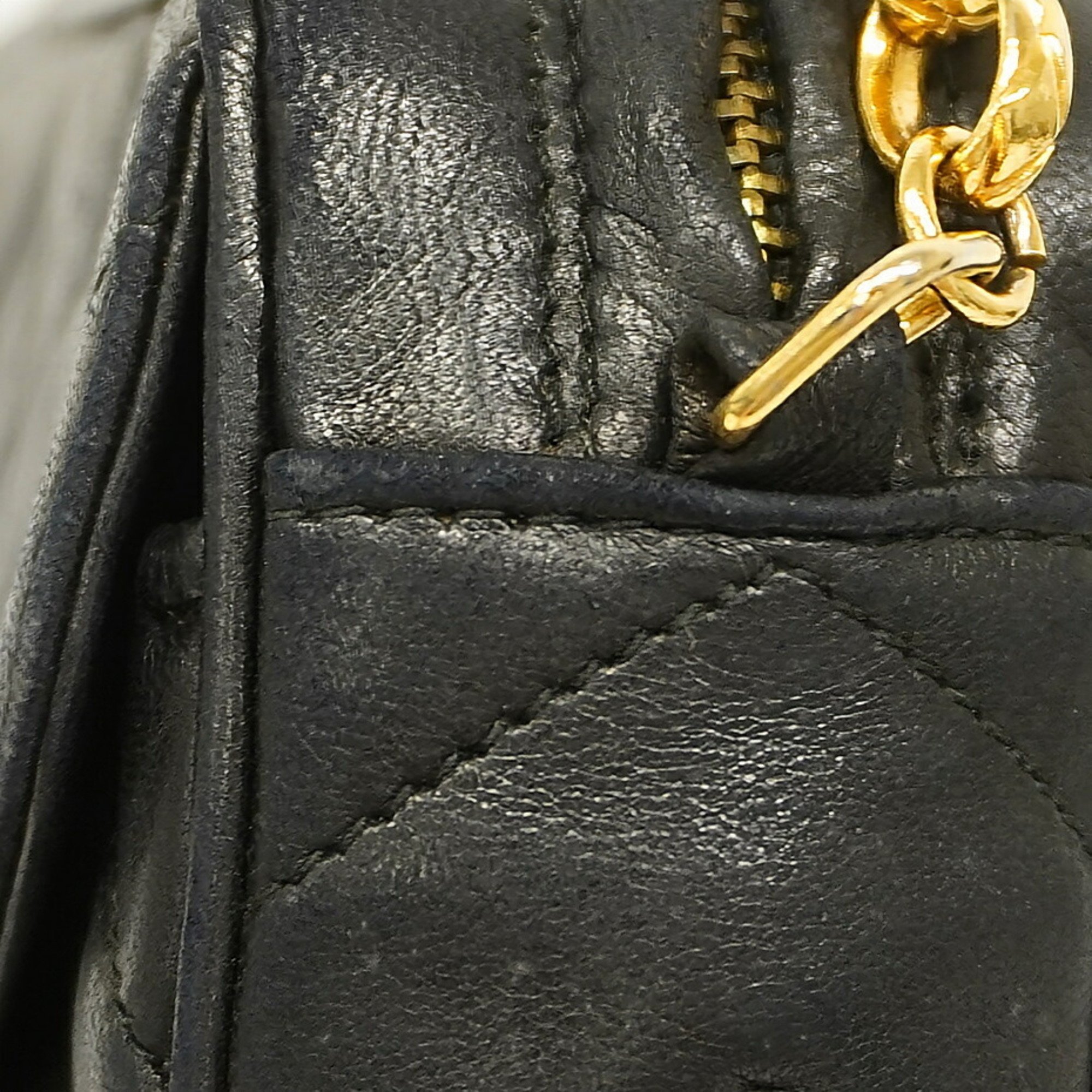 Chanel Shoulder Bag V Stitch Brilliant Lambskin Black Women's