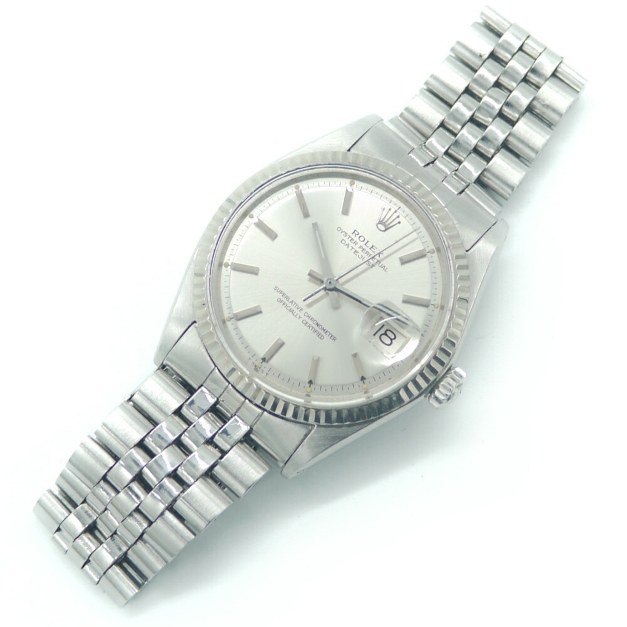 ROLEX Rolex Datejust 1601 No. 23 SS/WG Automatic Silver Dial Wristwatch