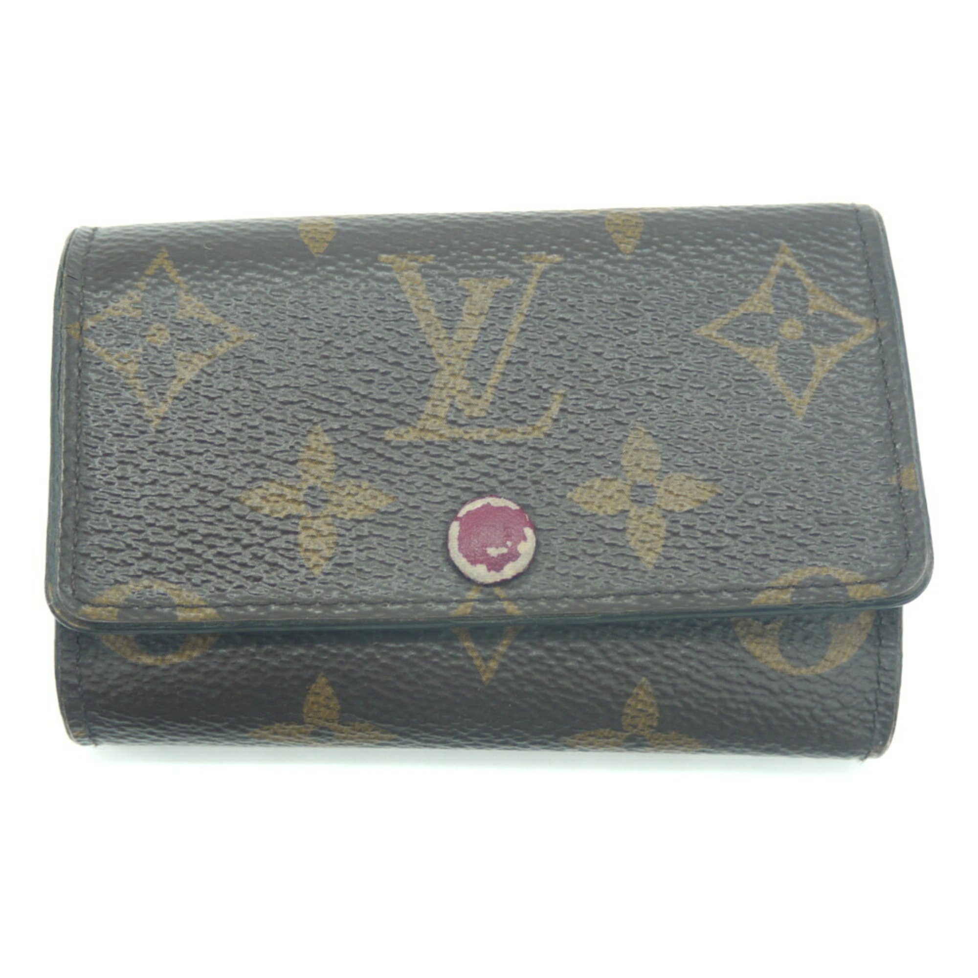 LOUIS VUITTON Louis Vuitton Multicle 6 Monogram Key Case Holder M60701 Fuchsia