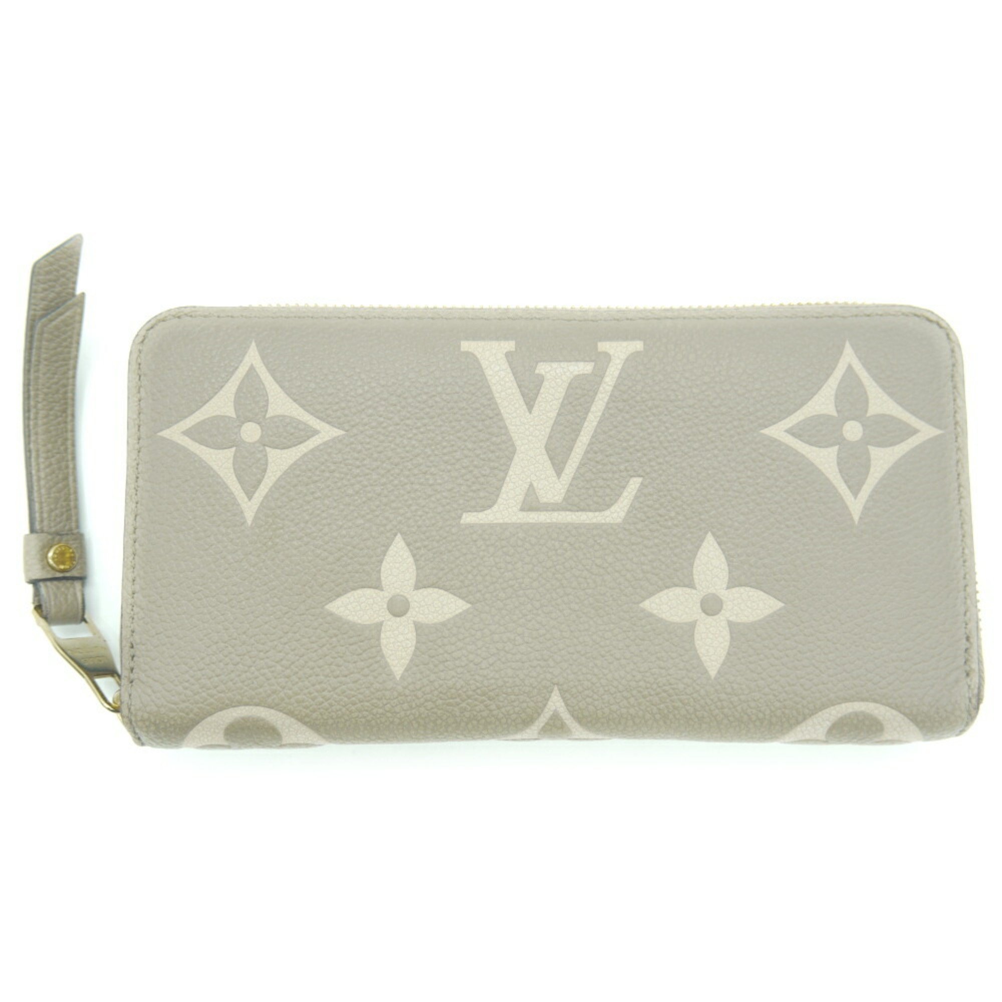 LOUIS VUITTON Louis Vuitton Zippy Wallet Monogram Empreinte Long Tourterelle Creme M69794