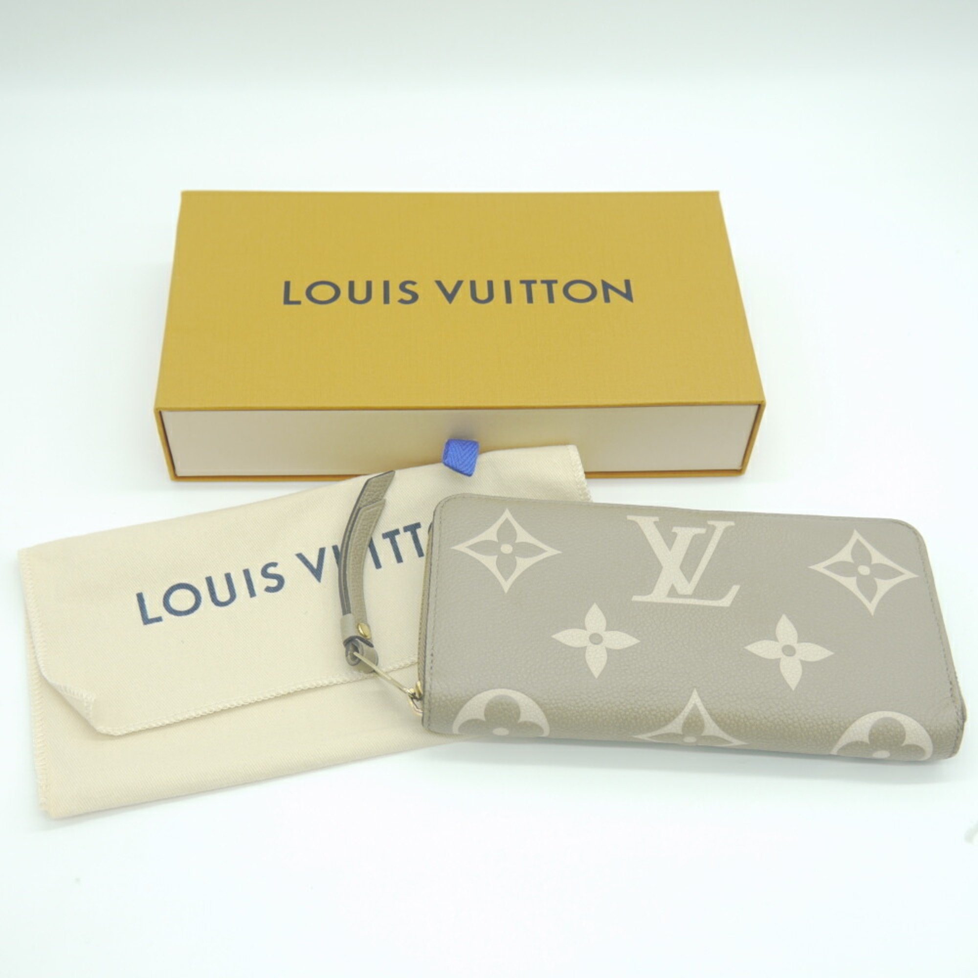 LOUIS VUITTON Louis Vuitton Zippy Wallet Monogram Empreinte Long Tourterelle Creme M69794