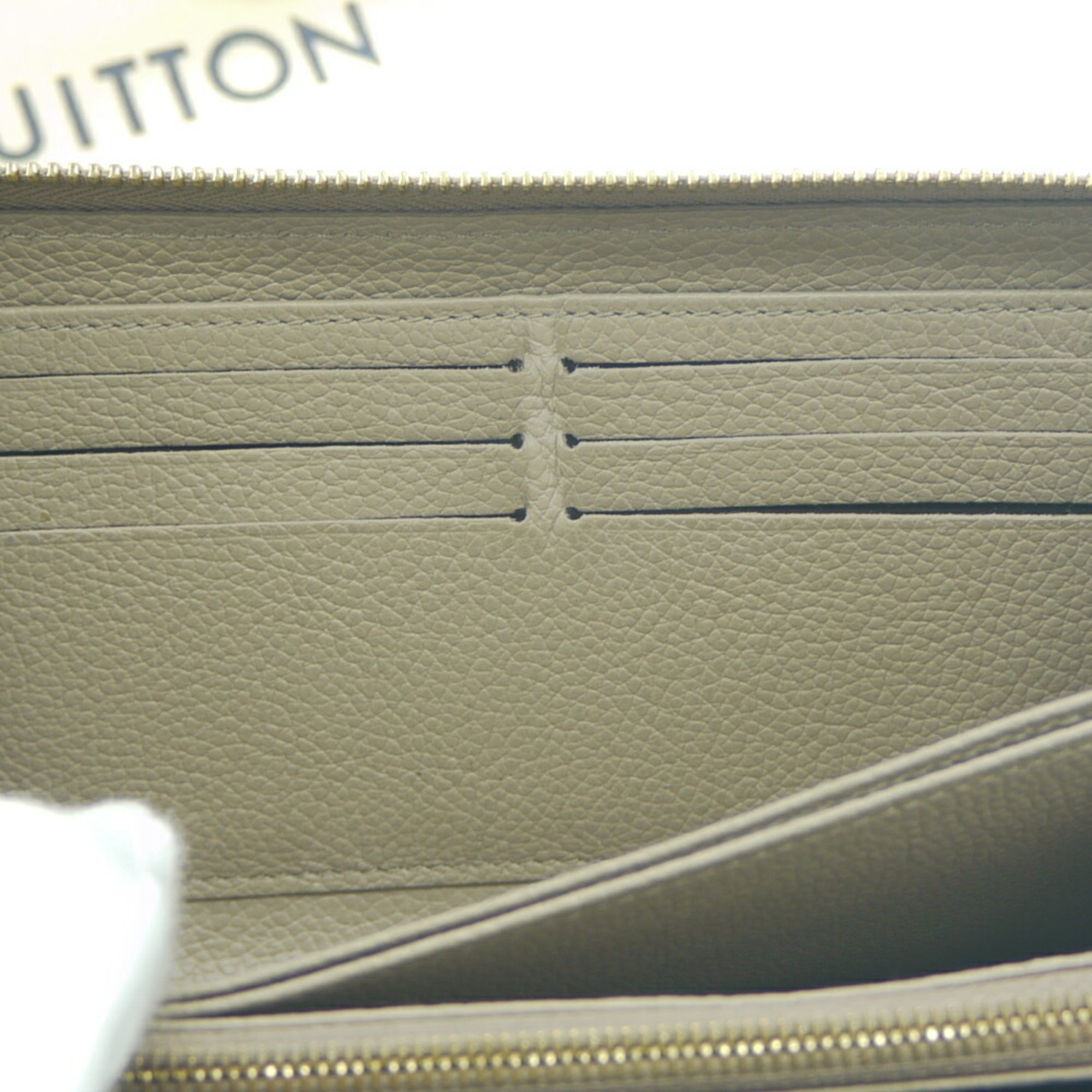 LOUIS VUITTON Louis Vuitton Zippy Wallet Monogram Empreinte Long Tourterelle Creme M69794