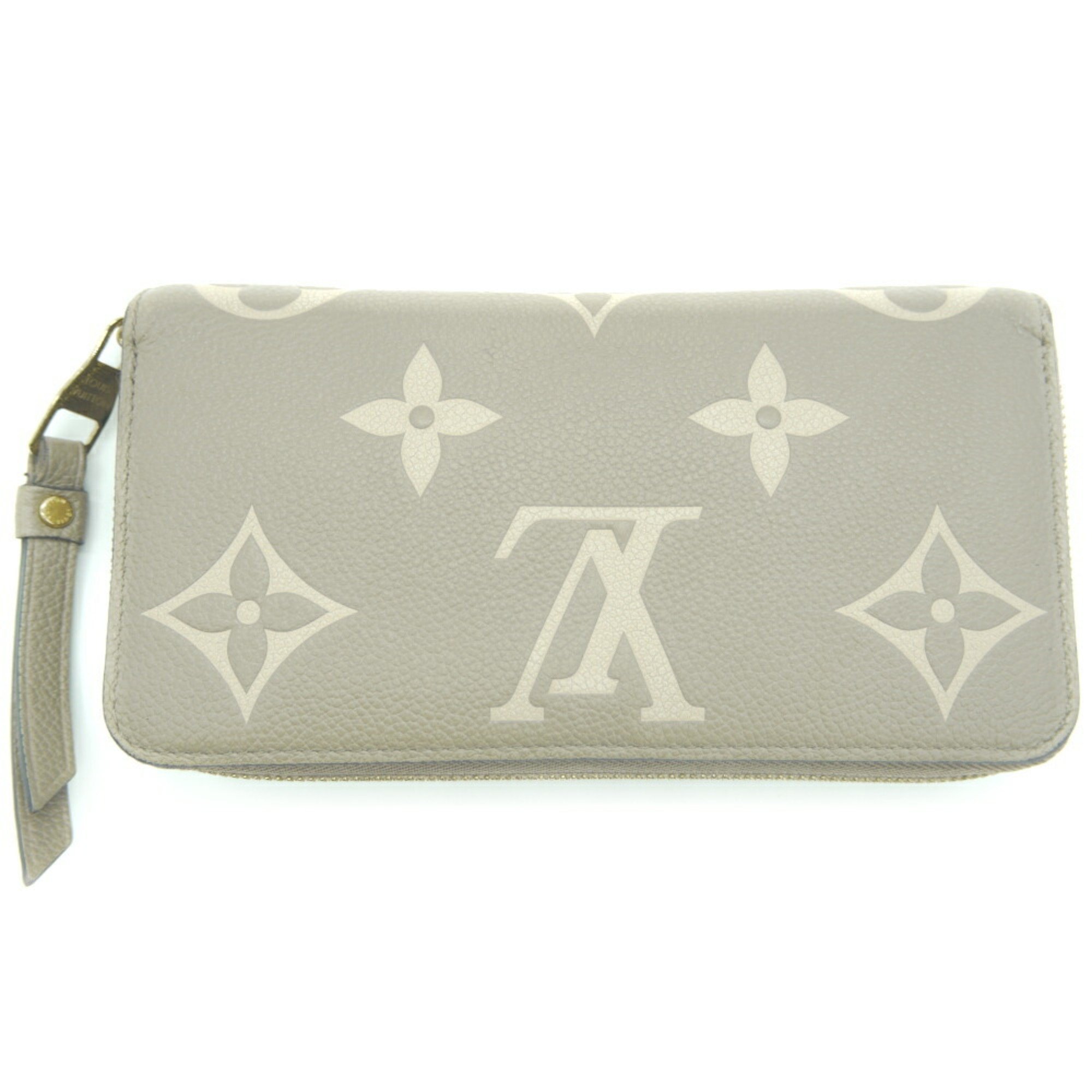 LOUIS VUITTON Louis Vuitton Zippy Wallet Monogram Empreinte Long Tourterelle Creme M69794