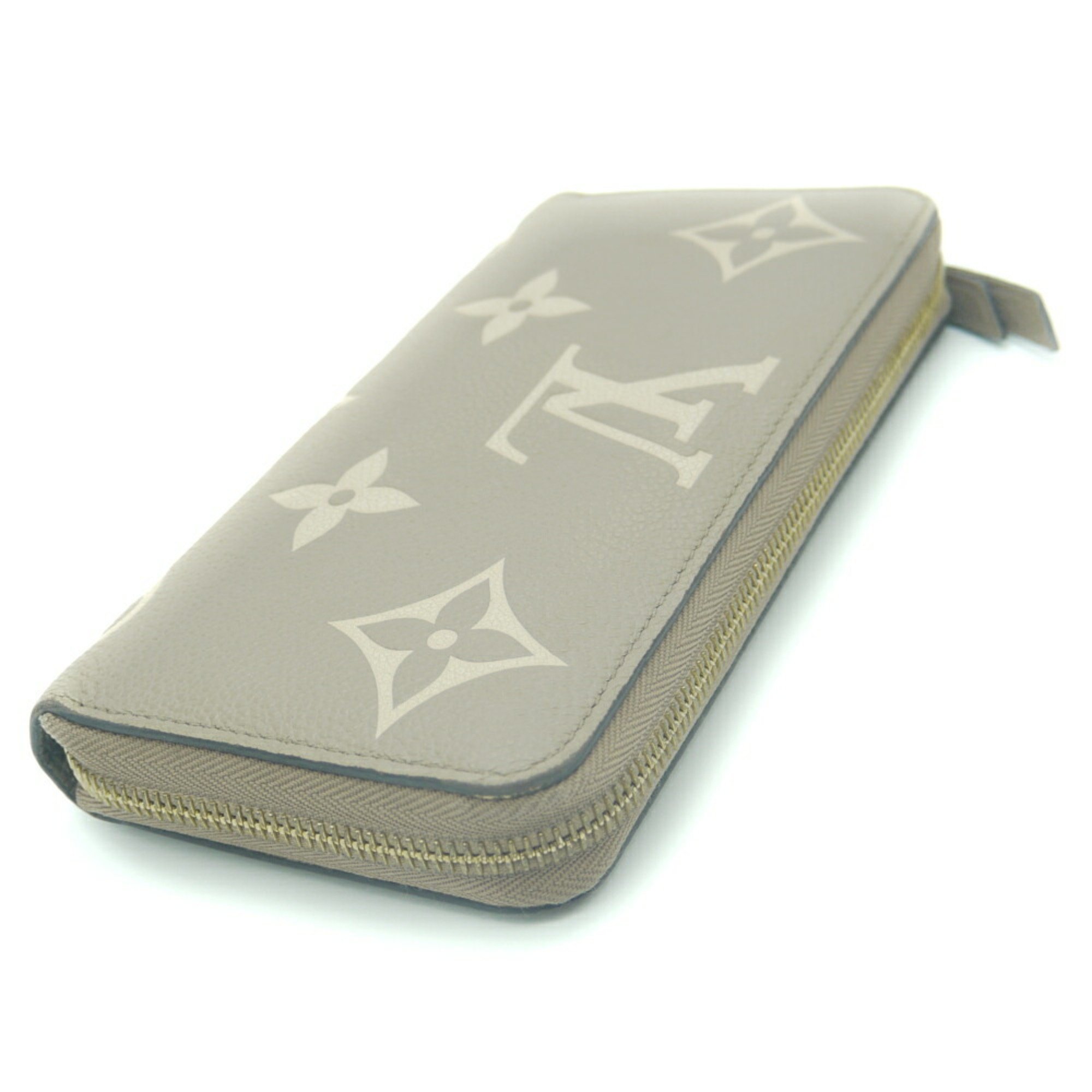 LOUIS VUITTON Louis Vuitton Zippy Wallet Monogram Empreinte Long Tourterelle Creme M69794