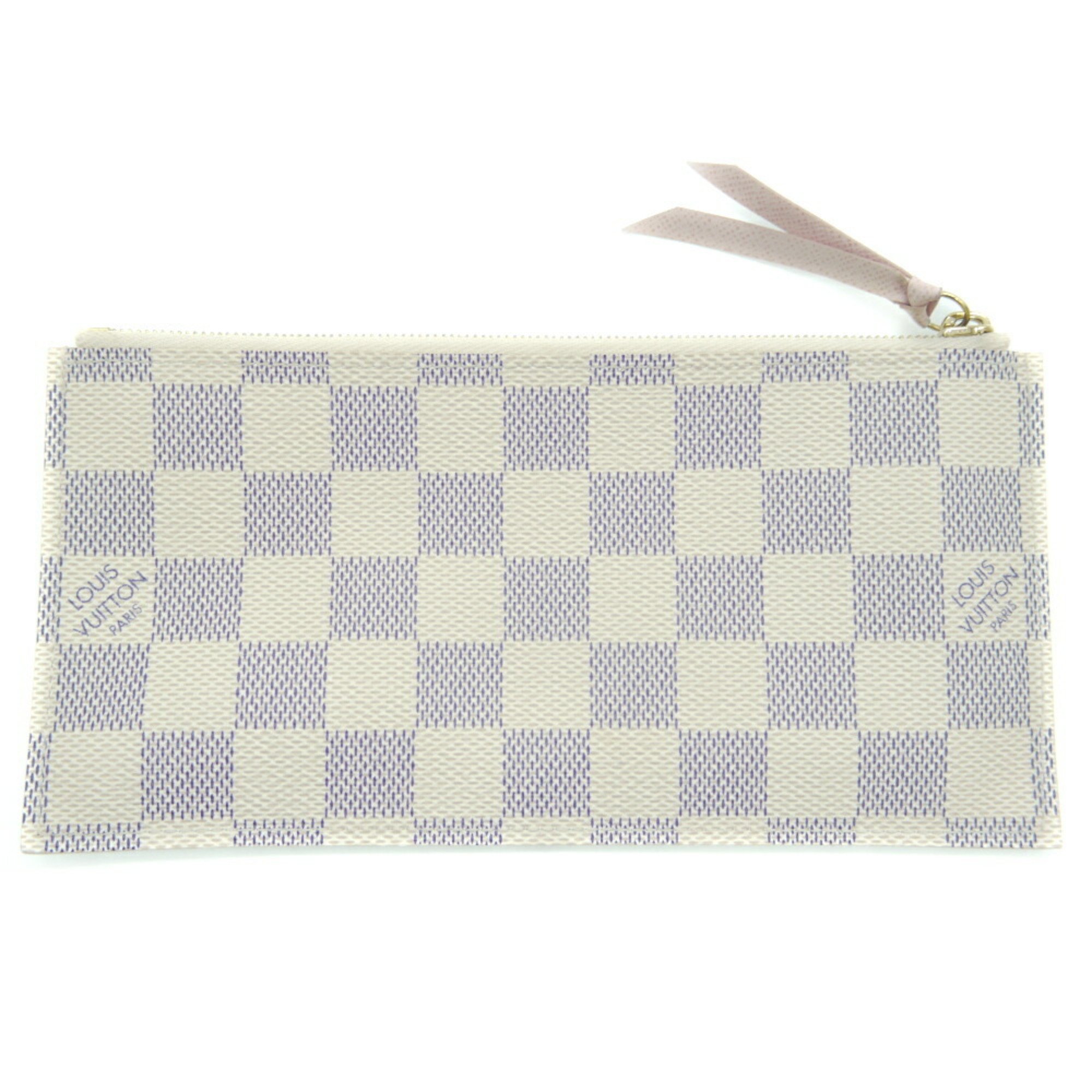 LOUIS VUITTON Louis Vuitton Pochette Felicie Damier Azur Chain Shoulder Wallet Pouch N63106