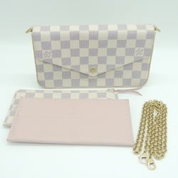 LOUIS VUITTON Louis Vuitton Pochette Felicie Damier Azur Chain Shoulder Wallet Pouch N63106