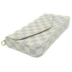 LOUIS VUITTON Louis Vuitton Pochette Felicie Damier Azur Chain Shoulder Wallet Pouch N63106