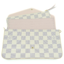 LOUIS VUITTON Louis Vuitton Pochette Felicie Damier Azur Chain Shoulder Wallet Pouch N63106