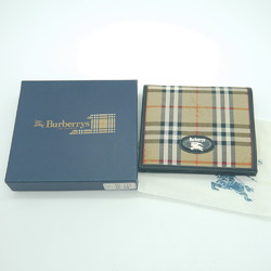 BURBERRY Bi-fold wallet Nova check leather x canvas coin purse