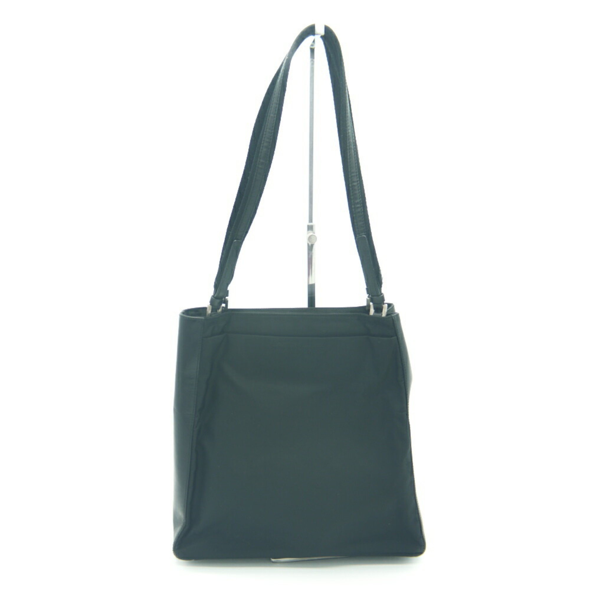 PRADA Prada Nylon Leather Tote Bag Shoulder Black