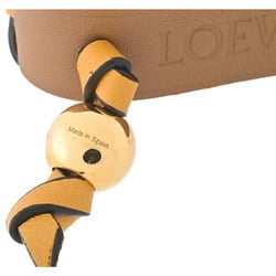 LOEWE Cross Braided Key Ring Holder C621231X04 Classic Calf Oak Sunflower [S-156501]