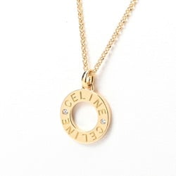 CELINE Circle Necklace Diamond 2P K18YG 42cm E-156485