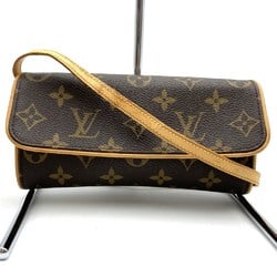 LOUIS VUITTON Louis Vuitton Pochette Twin PM Shoulder Bag Monogram Canvas Brown M51854 Women's