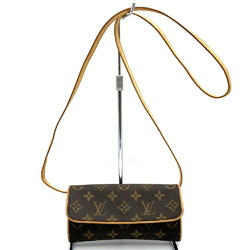 LOUIS VUITTON Louis Vuitton Pochette Twin PM Shoulder Bag Monogram Canvas Brown M51854 Women's