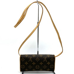 LOUIS VUITTON Louis Vuitton Pochette Twin PM Shoulder Bag Monogram Canvas Brown M51854 Women's