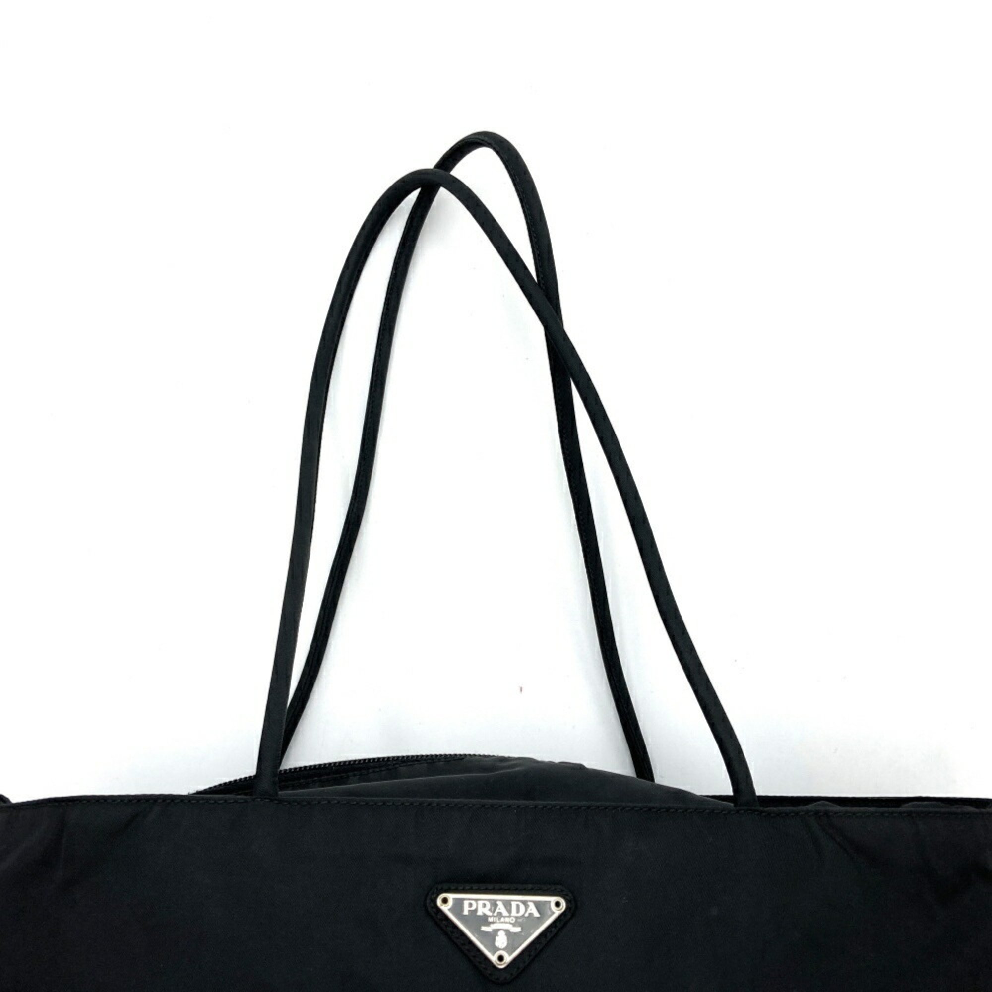 PRADA Prada Tote Bag Shoulder Size Fits Nylon Black Women's