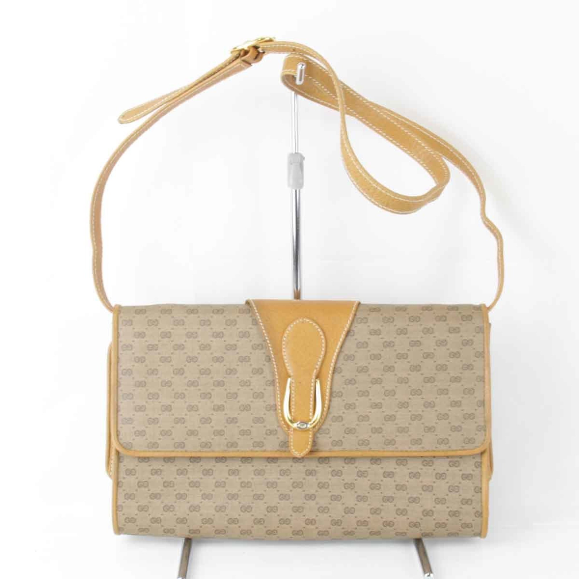 GUCCI 89.02.050 Shoulder Bag Beige Women's