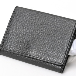 LOUIS VUITTON Card Case Envelope Carte de Visite NM M64595 Taiga Leather Noir (Black) S-156703