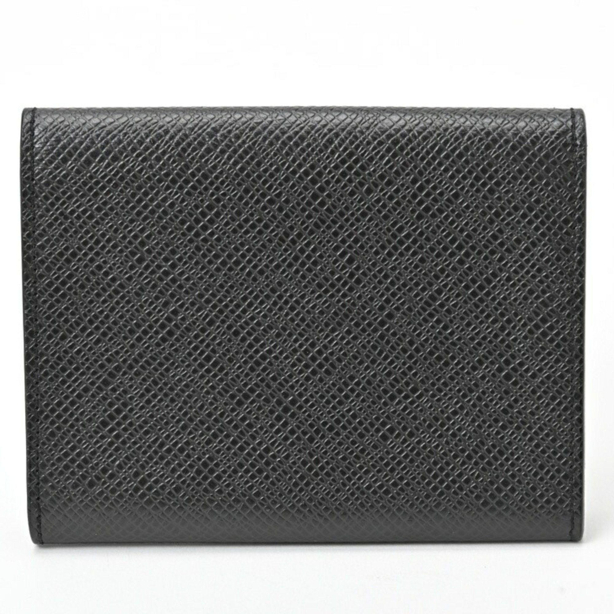 LOUIS VUITTON Card Case Envelope Carte de Visite NM M64595 Taiga Leather Noir (Black) S-156703