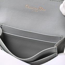 Dior Saddle Bloom Card Holder Case S5611CBAA Grained Calfskin Grey S-156705