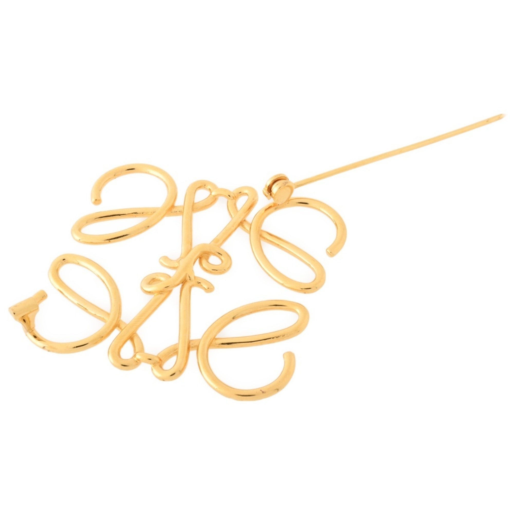 LOEWE Anagram Brooch 111.25.020 Gold S-156506