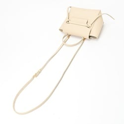 CELINE Belt Bag Nano Shoulder 18900 Grained Calfskin Ivory S-156709