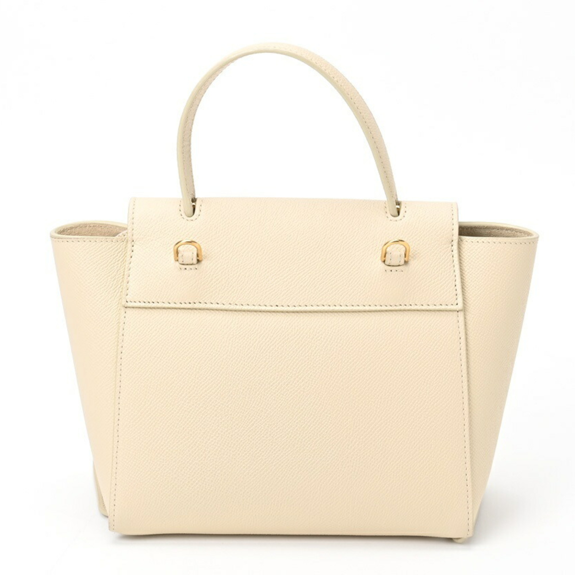 CELINE Belt Bag Nano Shoulder 18900 Grained Calfskin Ivory S-156709