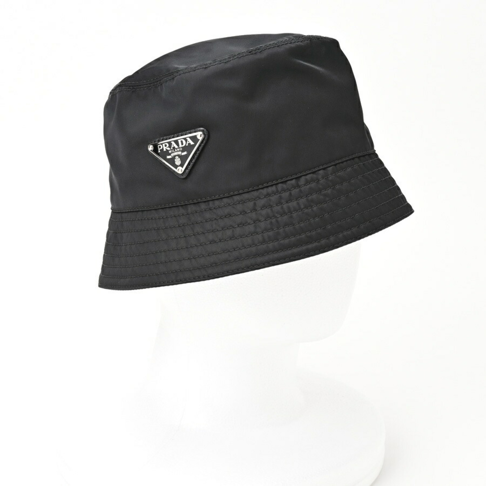 PRADA Re-Nylon Triangle Bucket Hat 1HC137 Nylon # M S-156666