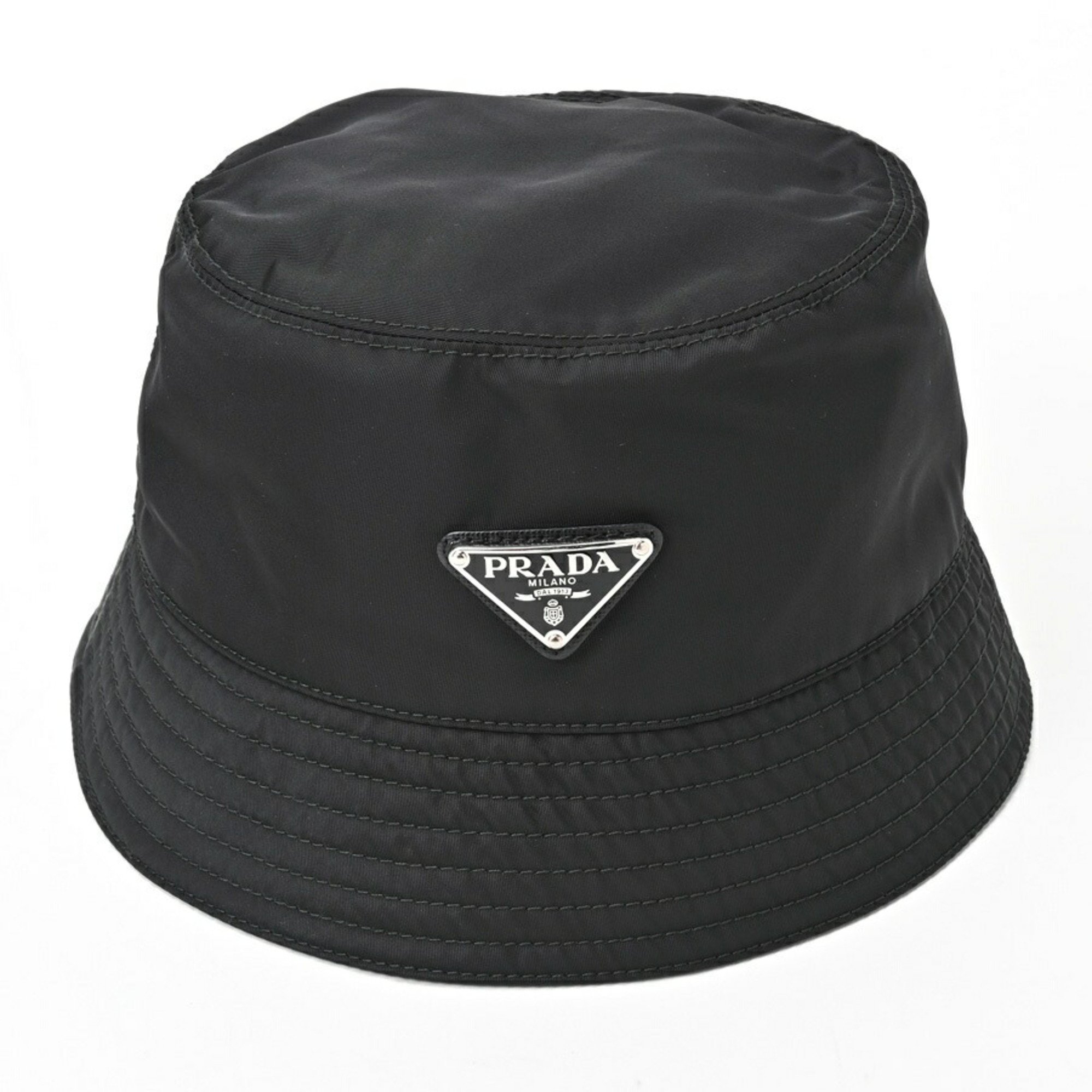 PRADA Re-Nylon Triangle Bucket Hat 1HC137 Nylon # M S-156666