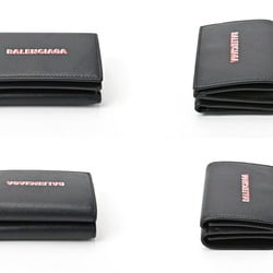 BALENCIAGA Cash Compact Wallet 594312 Leather S-156629